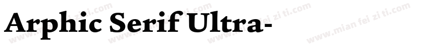 Arphic Serif Ultra字体转换
